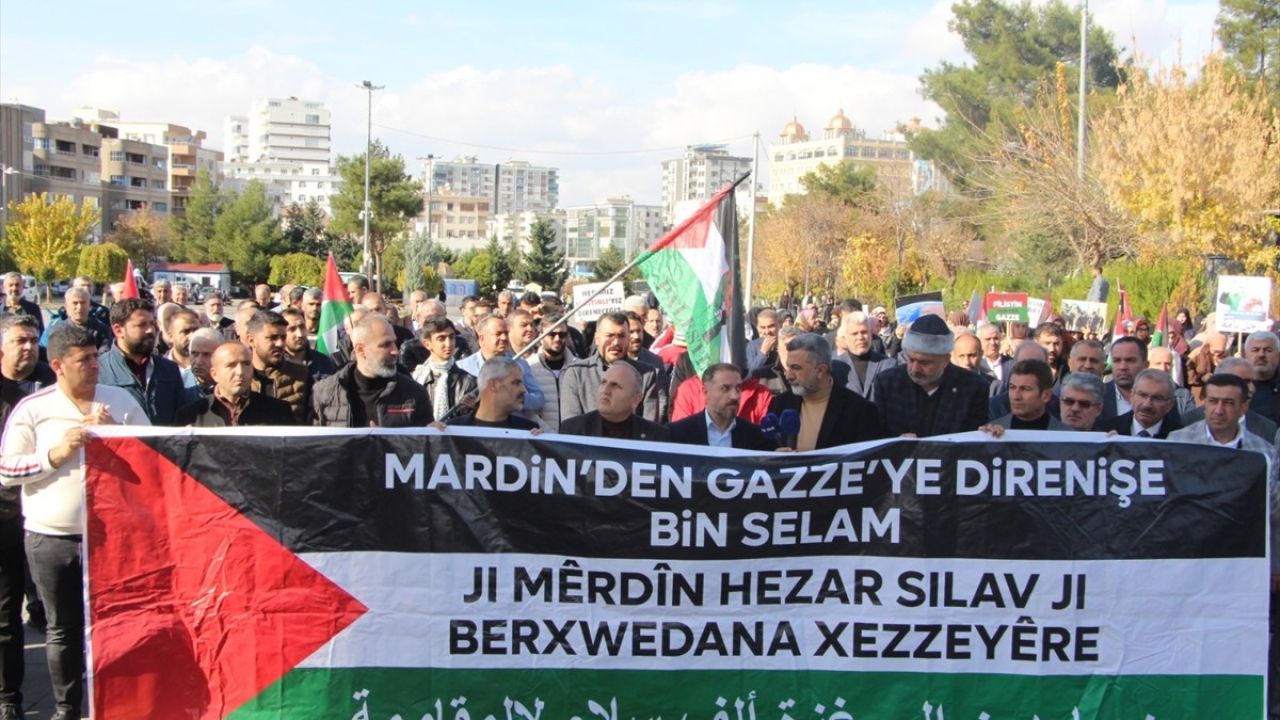 Mardin'de Gazze'ye Yönelik Saldırılara Protesto