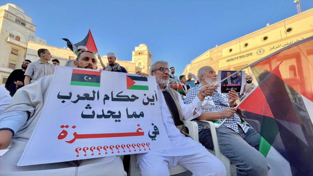 Libya'da İsrail'in Gazze Saldırılarına Protesto