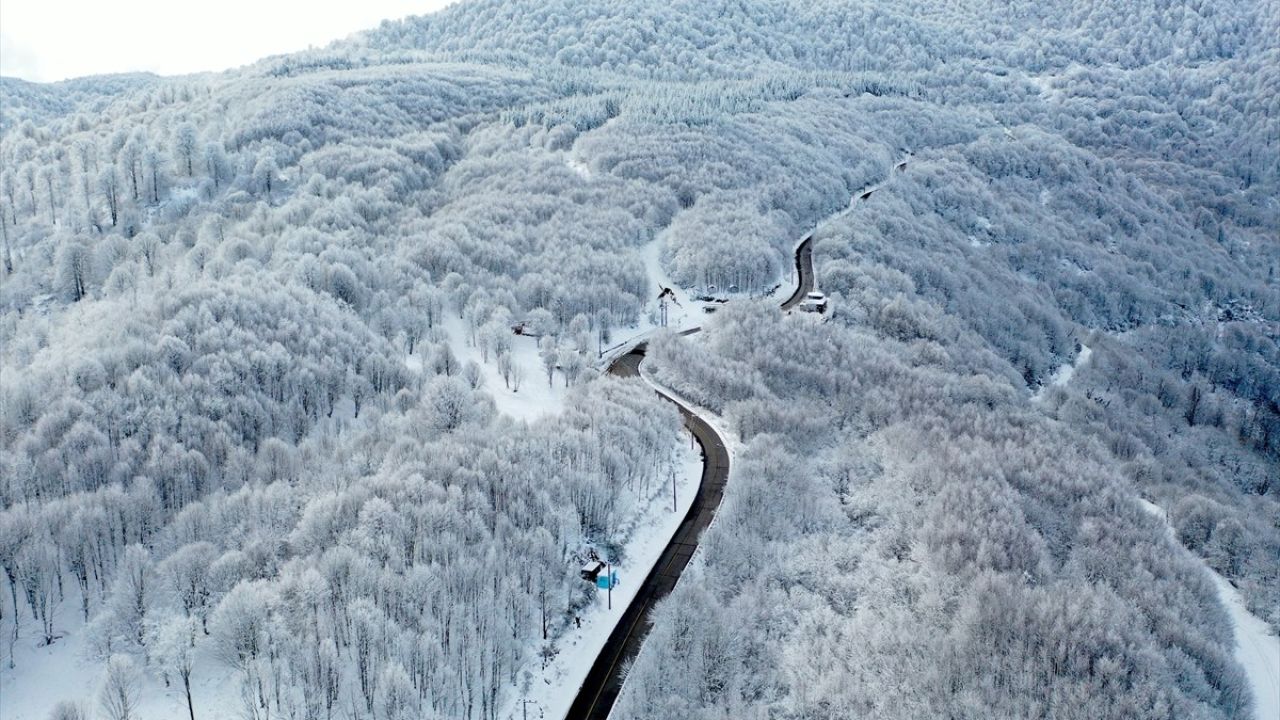 Kocaeli ve Bolu'da Kar Kış Manzaralarıyla Kaplandı