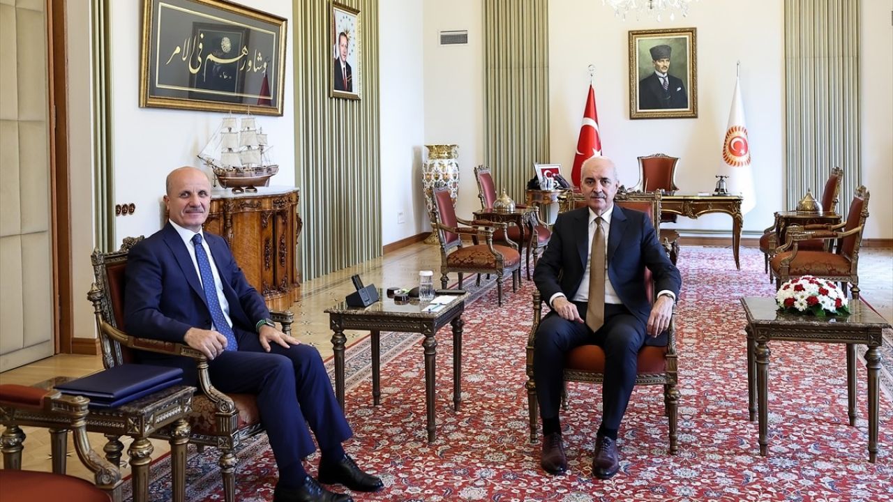 TBMM Başkanı Numan Kurtulmuş, YÖK Başkanı Erol Özvar'ı Ağırladı