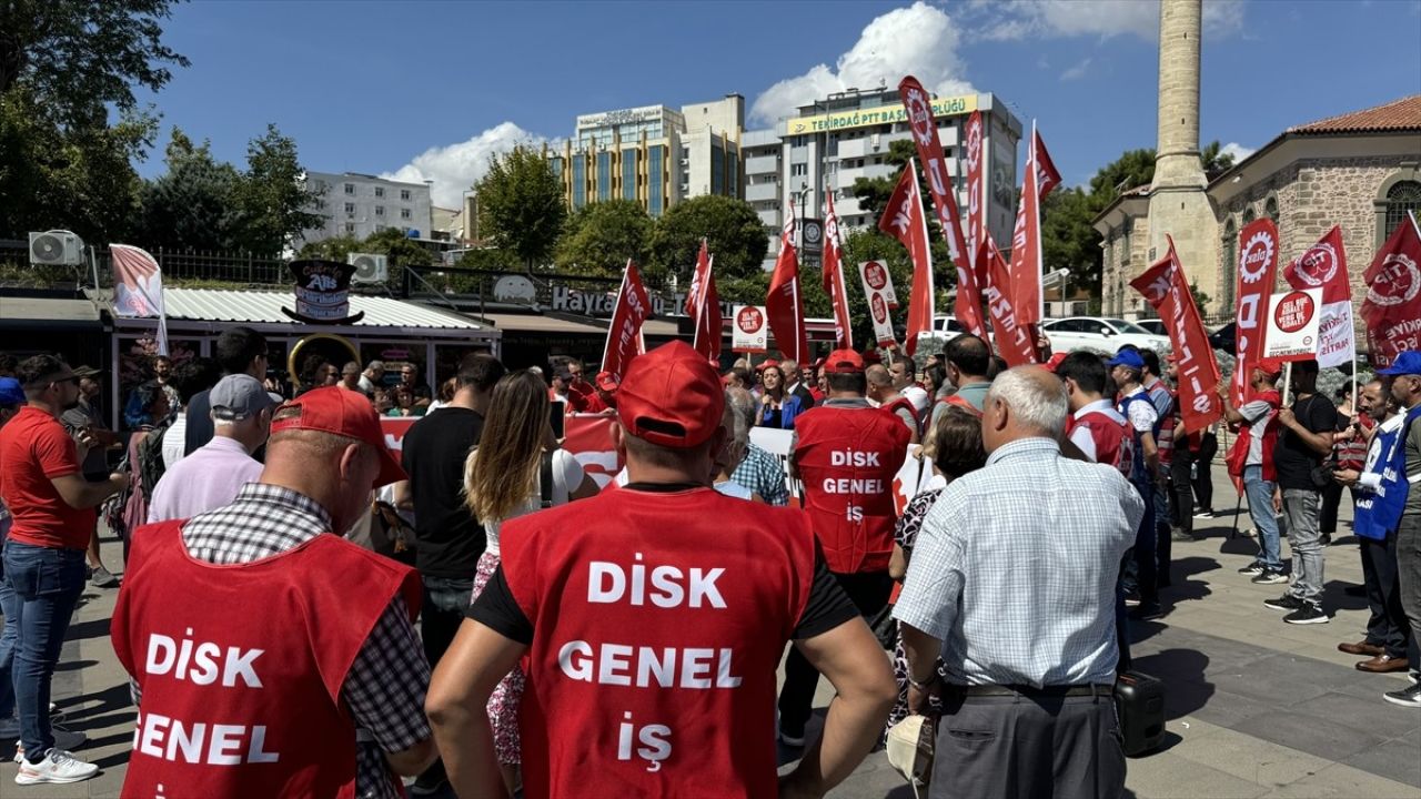 DİSK Genel Başkanı Arzu Çerkezoğlu Tekirdağ'da İşçi Mitingine Katıldı