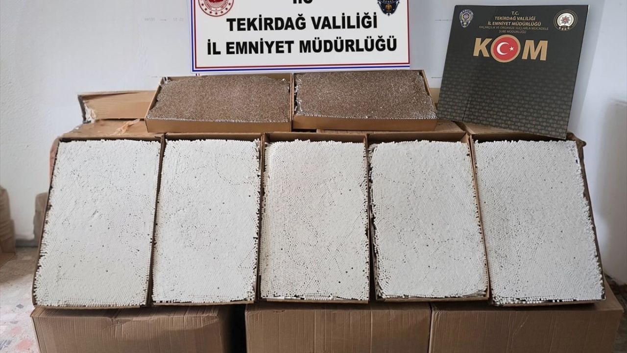 Tekirdağ'da Kaçak Tütün Ürünlerine Operasyon