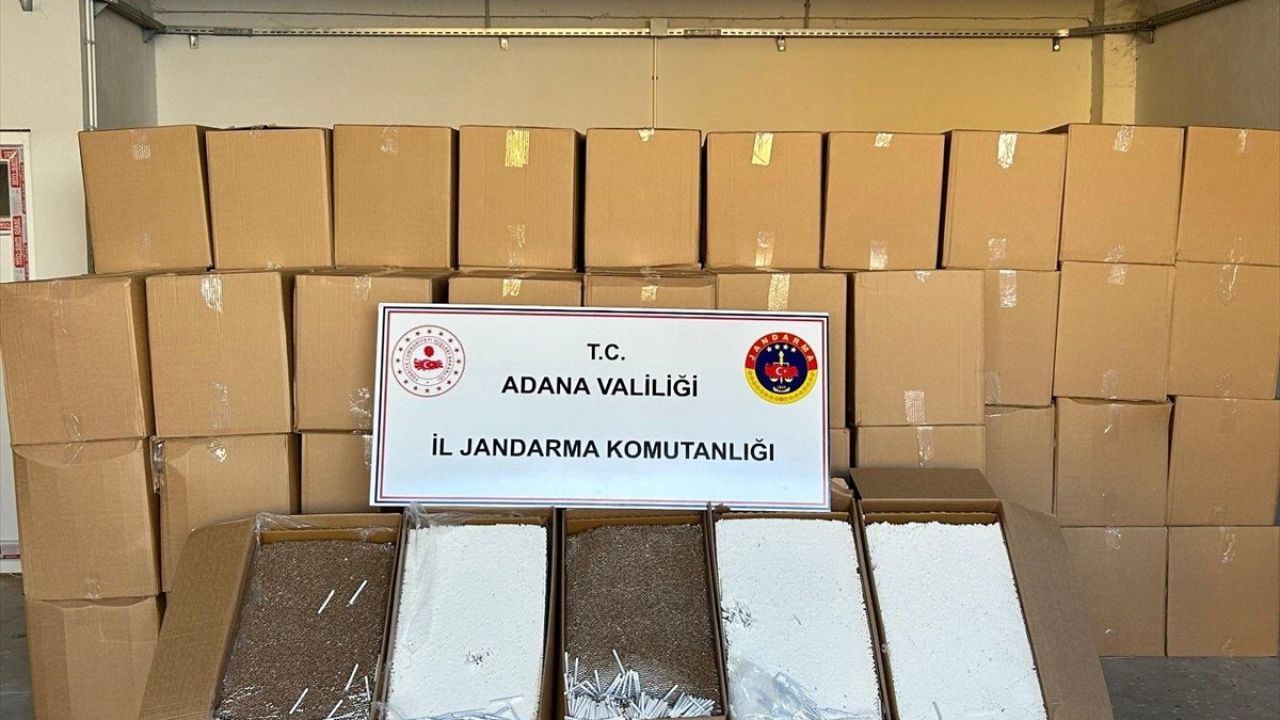 Adana'da Kaçak 5 Milyon Makaron Ele Geçirildi