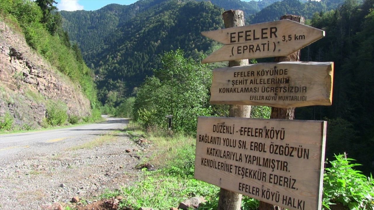 Artvin'de Köylüler İmece Usulü Yol Bakımını Yaptı