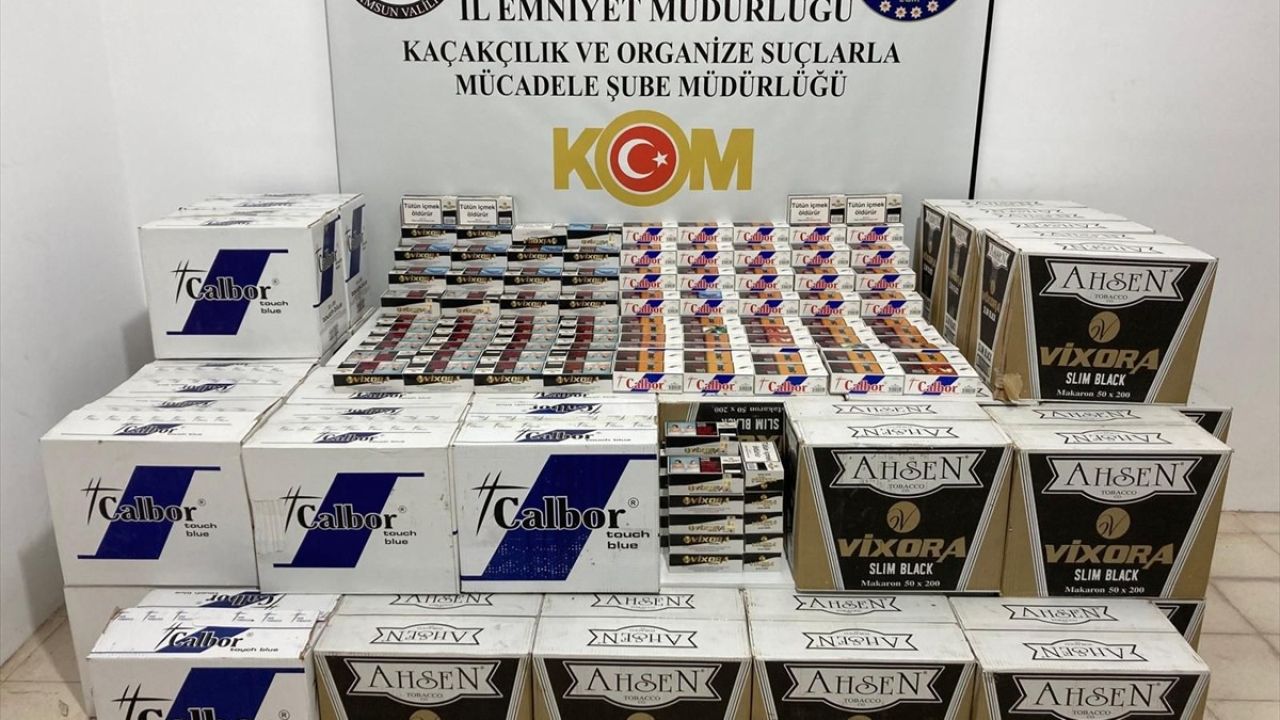 Samsun'da 350 Bin Gümrük Kaçağı Makaron Ele Geçirildi