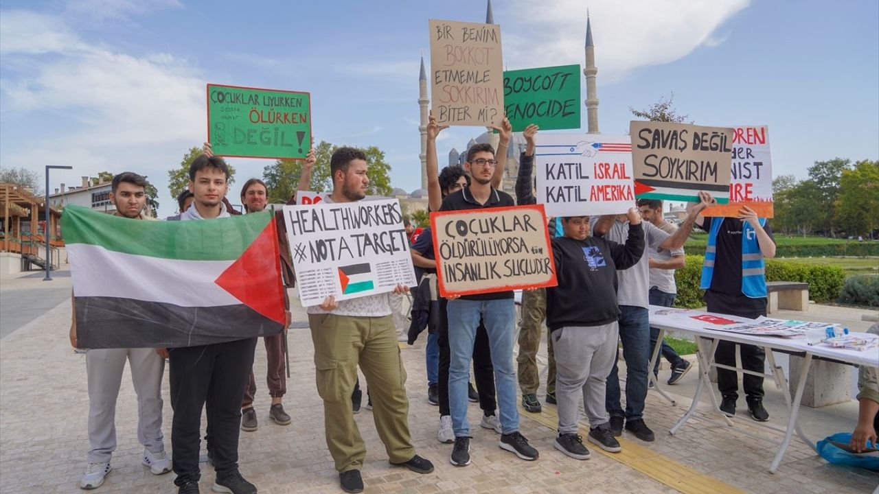 Edirne'de Gazze'ye Destek İçin Renkli Bir Etkinlik