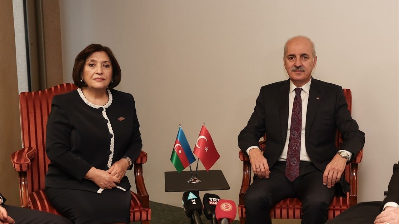 TBMM Başkanı Kurtulmuş, Azerbaycanlı Mevkidaşı Gafarova ile Görüştü