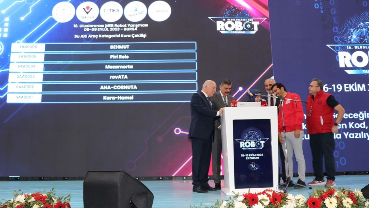 16. Uluslararası MEB Robot Yarışması Erzurum'da Başladı