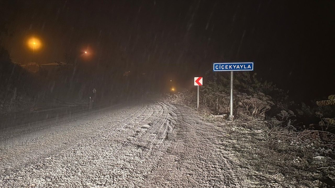 Kastamonu Yüksek Kesimlerinde Kar Yağışı Etkili Oluyor