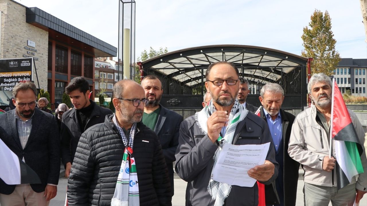 Niğde'de İsrail'in Filistin'e Saldırıları Protesto Edildi