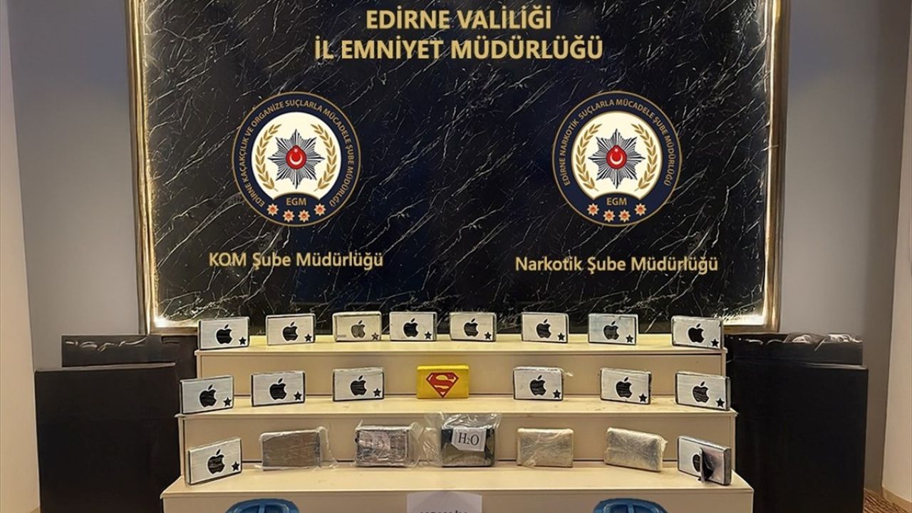 Edirne'de Kokain Operasyonu: 24 Kilo 300 Gram Ele Geçirildi