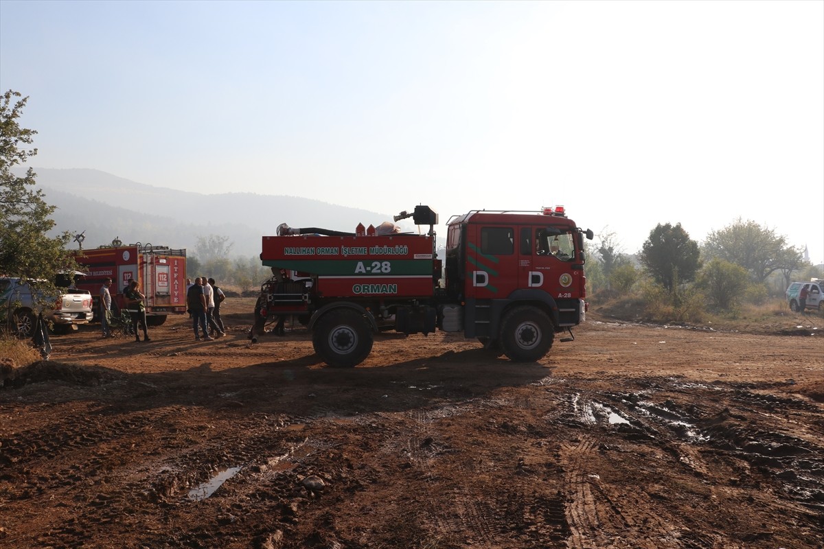 Çankırı'nın Ilgaz ilçesinde dün çıkan orman yangını söndürülmeye çalışılıyor.