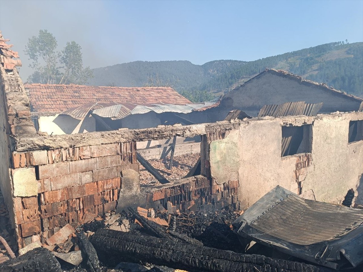 Kastamonu'nun Tosya ilçesinde, 3 evin kullanılamaz hale geldiği yangında evde olduğu düşünülen...