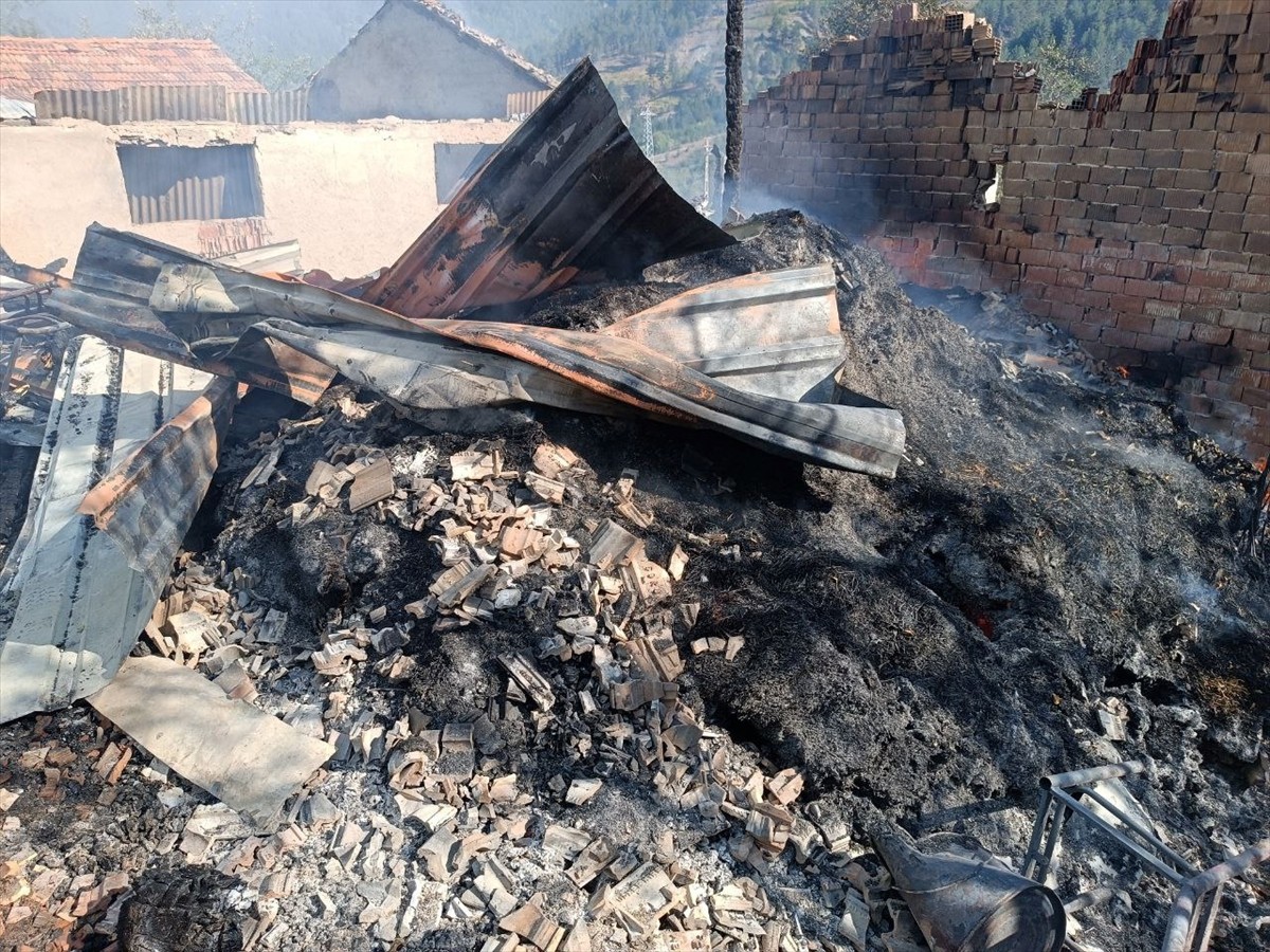 Kastamonu'nun Tosya ilçesinde, 3 evin kullanılamaz hale geldiği yangında evde olduğu düşünülen...