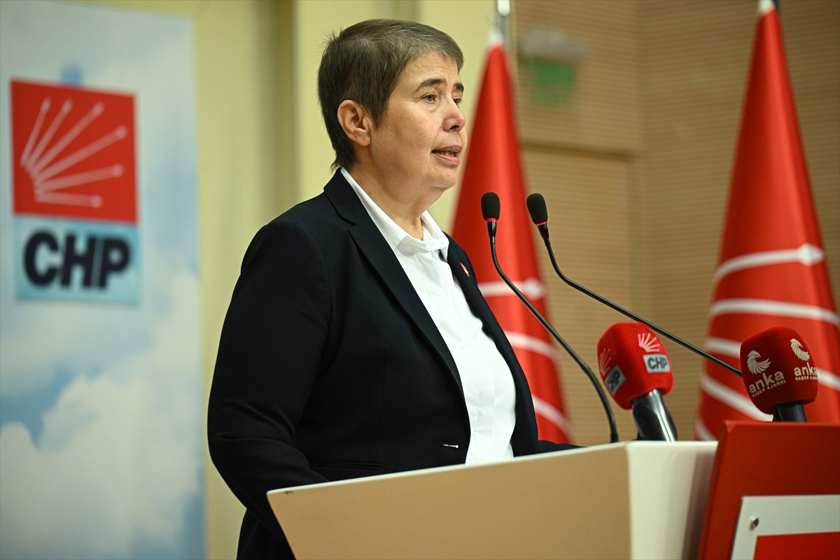 CHP Genel Başkan Yardımcısı Zeliha Aksaz Şahbaz, parti genel merkezinde, 6 Şubat 2023'te meydana...