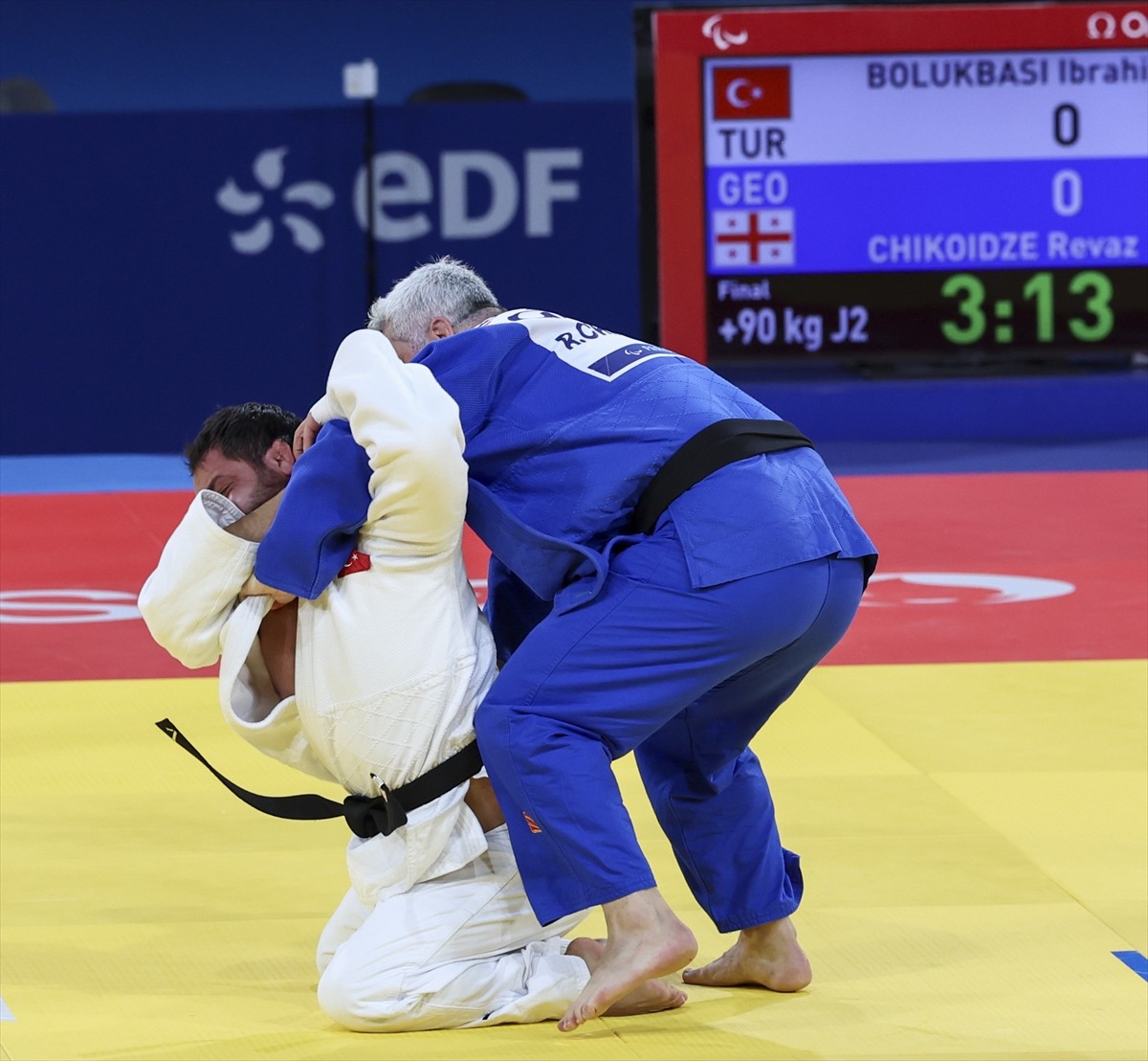 Paris 2024 Paralimpik Oyunları'nda judoda erkekler +90 kilo J2 kategorisinde İbrahim Bölükbaşı...