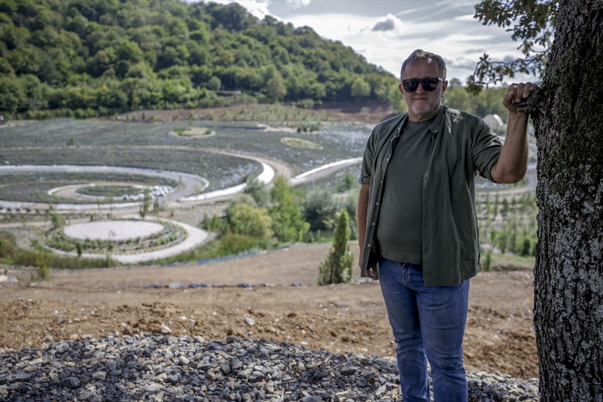 Bosna Hersek'in Visoko kenti yakınlarında bir park, Vincent van Gogh'un "Yıldızlı Gece" adlı...