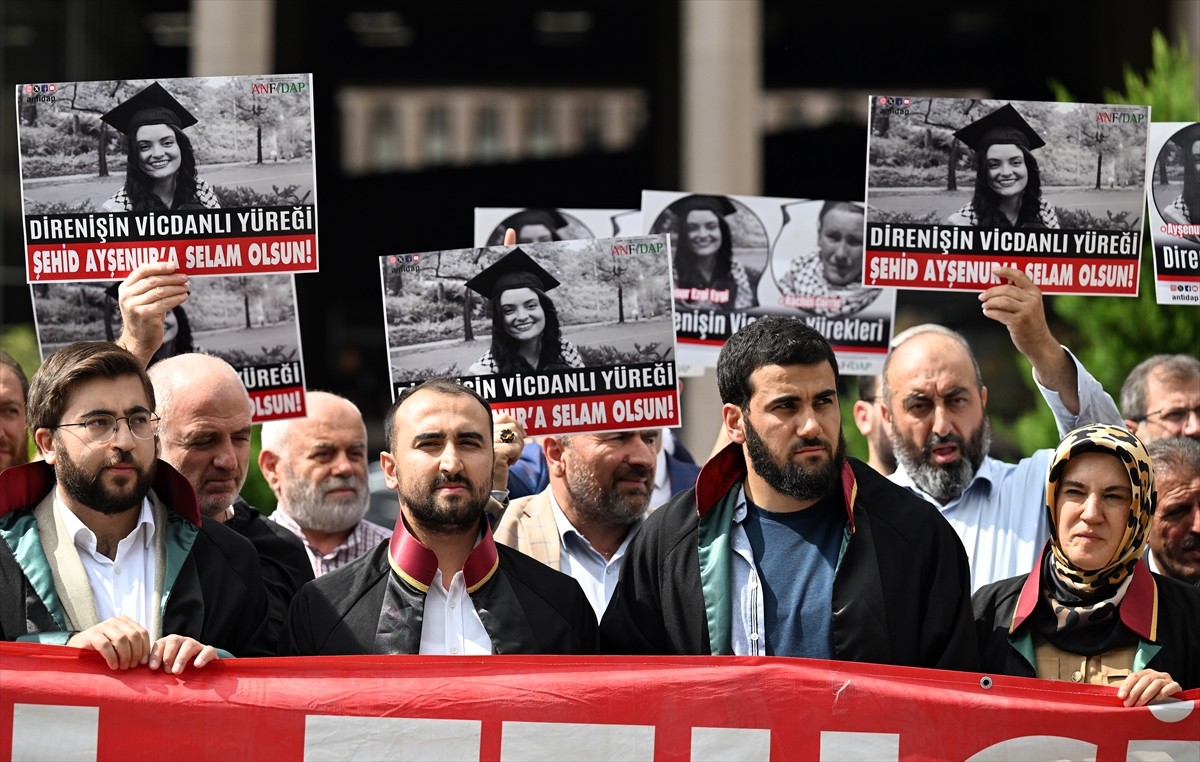 Ankara Filistin Dayanışma Platformu, Ayşenur Ezgi Eygi'nin Batı Şeria'da katıldığı barışçıl...