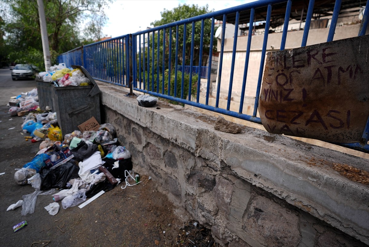 İzmir'in Çiğli ilçesinde, toplanmayan çöpler nedeniyle koku ve kirlilik oluştu. Çöplerin toplanma...