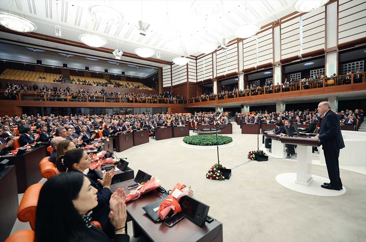 Cumhurbaşkanı Recep Tayyip Erdoğan, TBMM 28. Dönem 3. Yasama Yılı Açılışı dolayısıyla Meclis Genel...