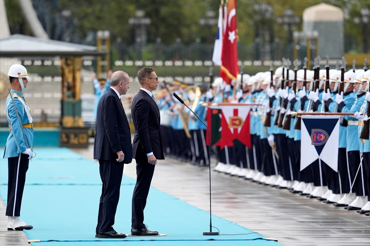 Cumhurbaşkanı Recep Tayyip Erdoğan, Türkiye'yi ziyaret eden Finlandiya Cumhurbaşkanı Alexander...