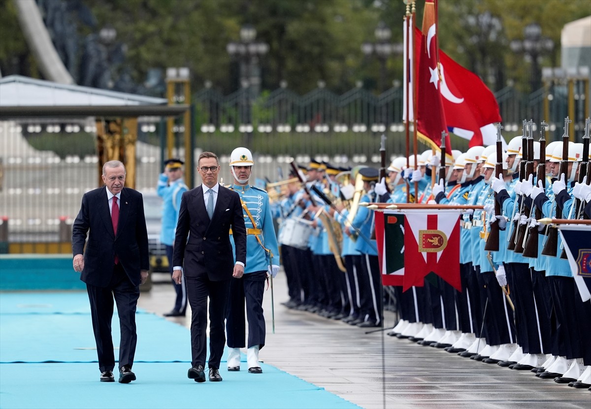 Cumhurbaşkanı Recep Tayyip Erdoğan, Türkiye'yi ziyaret eden Finlandiya Cumhurbaşkanı Alexander...