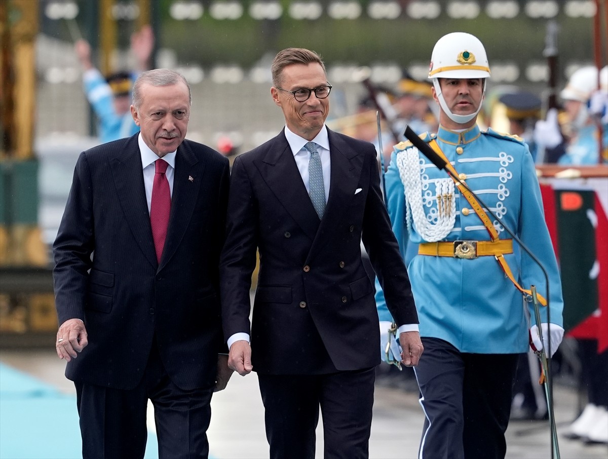 Cumhurbaşkanı Recep Tayyip Erdoğan, Türkiye'yi ziyaret eden Finlandiya Cumhurbaşkanı Alexander...