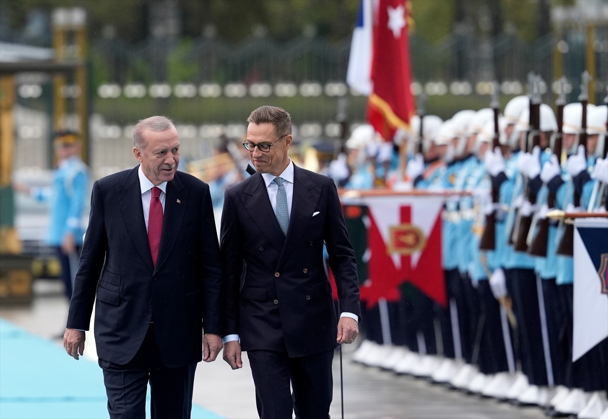 Cumhurbaşkanı Recep Tayyip Erdoğan, Türkiye'yi ziyaret eden Finlandiya Cumhurbaşkanı Alexander...