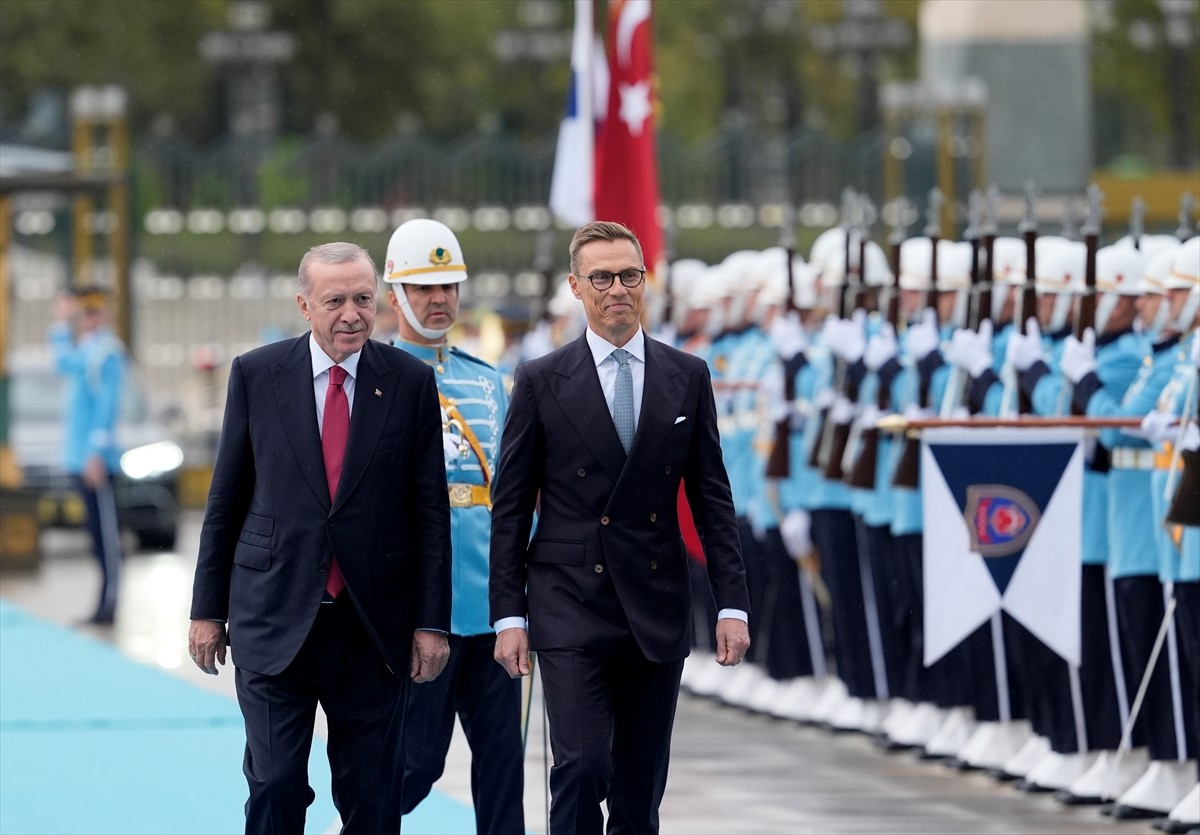 Cumhurbaşkanı Recep Tayyip Erdoğan, Türkiye'yi ziyaret eden Finlandiya Cumhurbaşkanı Alexander...