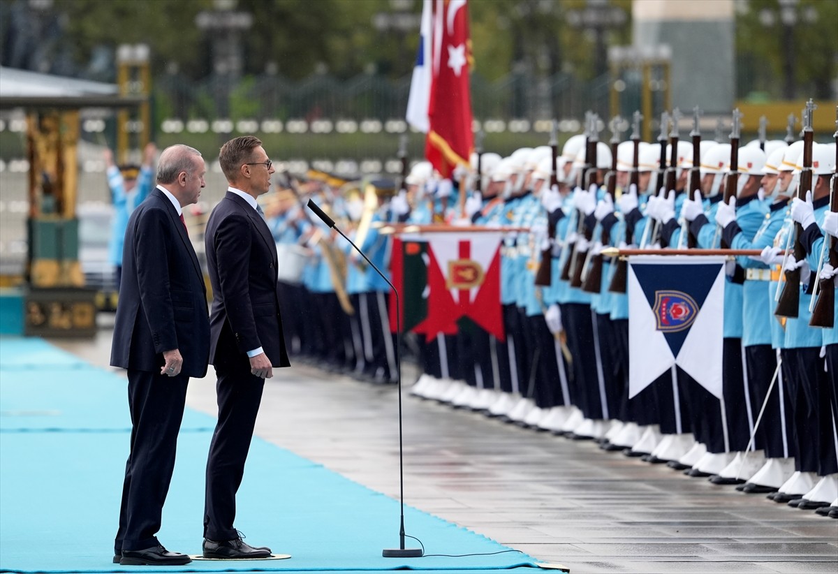 Cumhurbaşkanı Recep Tayyip Erdoğan, Türkiye'yi ziyaret eden Finlandiya Cumhurbaşkanı Alexander...