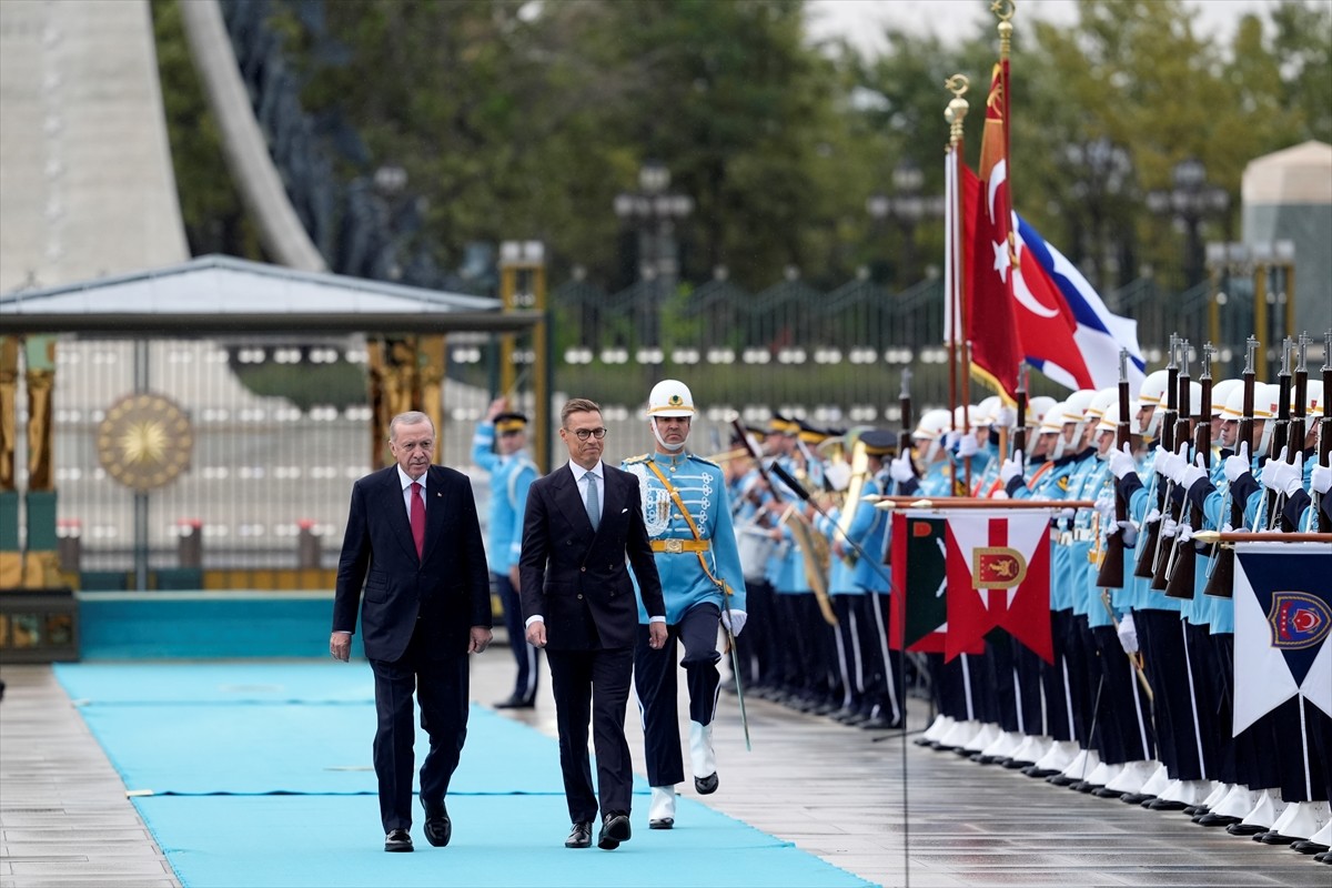 Cumhurbaşkanı Recep Tayyip Erdoğan, Türkiye'yi ziyaret eden Finlandiya Cumhurbaşkanı Alexander...