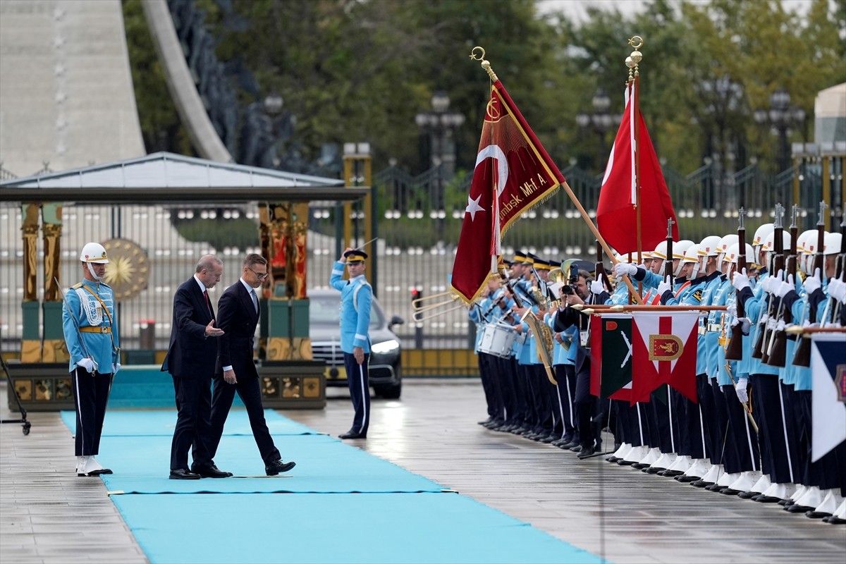 Cumhurbaşkanı Recep Tayyip Erdoğan, Türkiye'yi ziyaret eden Finlandiya Cumhurbaşkanı Alexander...