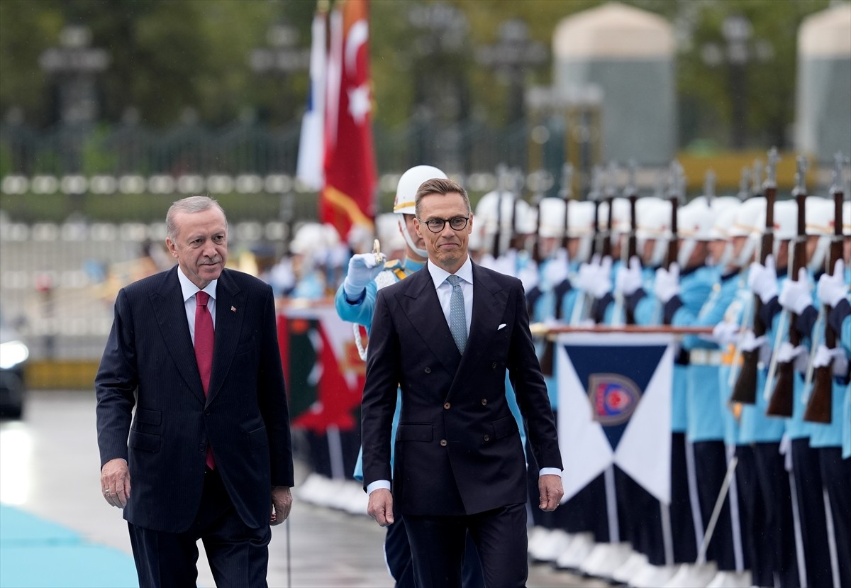 Cumhurbaşkanı Recep Tayyip Erdoğan, Türkiye'yi ziyaret eden Finlandiya Cumhurbaşkanı Alexander...