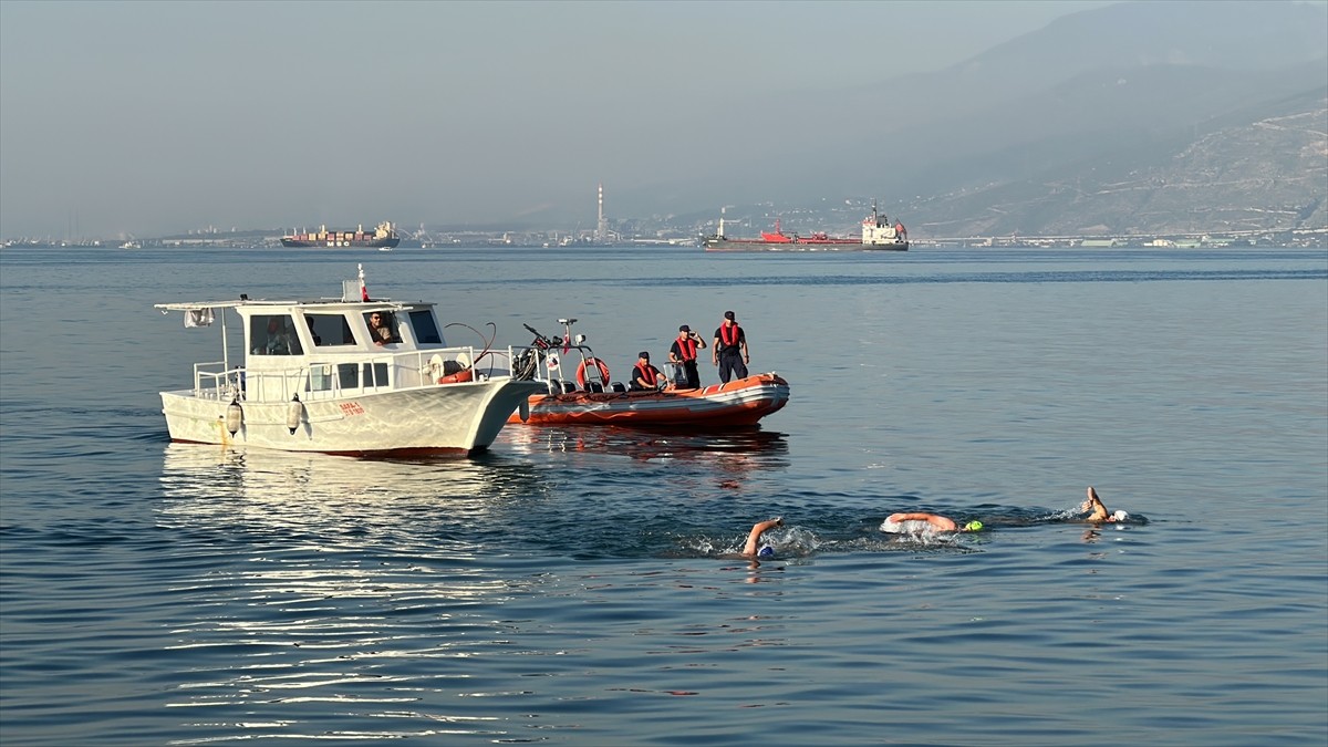 4. İskenderun Körfezi Açık Deniz Yüzme Maratonu, Hatay'ın İskenderun’da tamamlandı. Adana'nın...