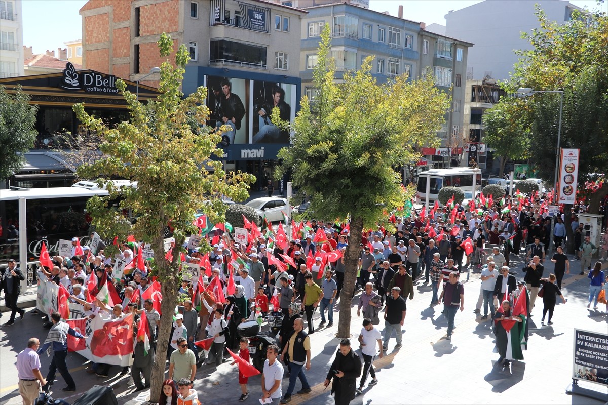 Niğde'de, İsrail'in 7 Ekim 2023'ten bu yana süren saldırıları nedeniyle Filistin'de yaşanan...