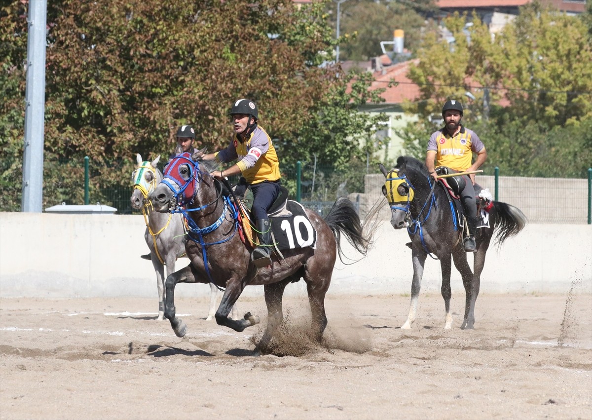 Erzurum Atatürk Üniversitesi Atlı Spor Kulübü'nün 50 yaşındaki sporcusu Mehmet Zeki Adede, at...