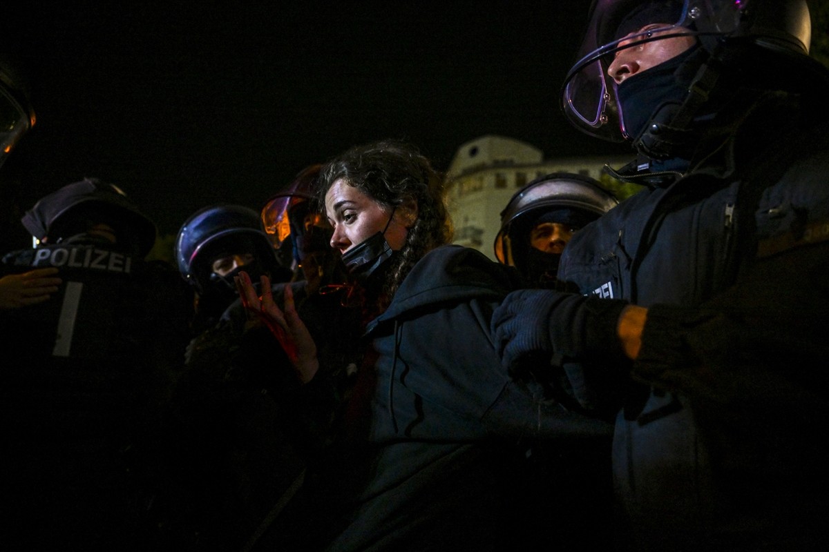 Almanya'nın başkenti Berlin'de İsrail'in Gazze'ye yönelik saldırılarının birinci yılı dolayısıyla...