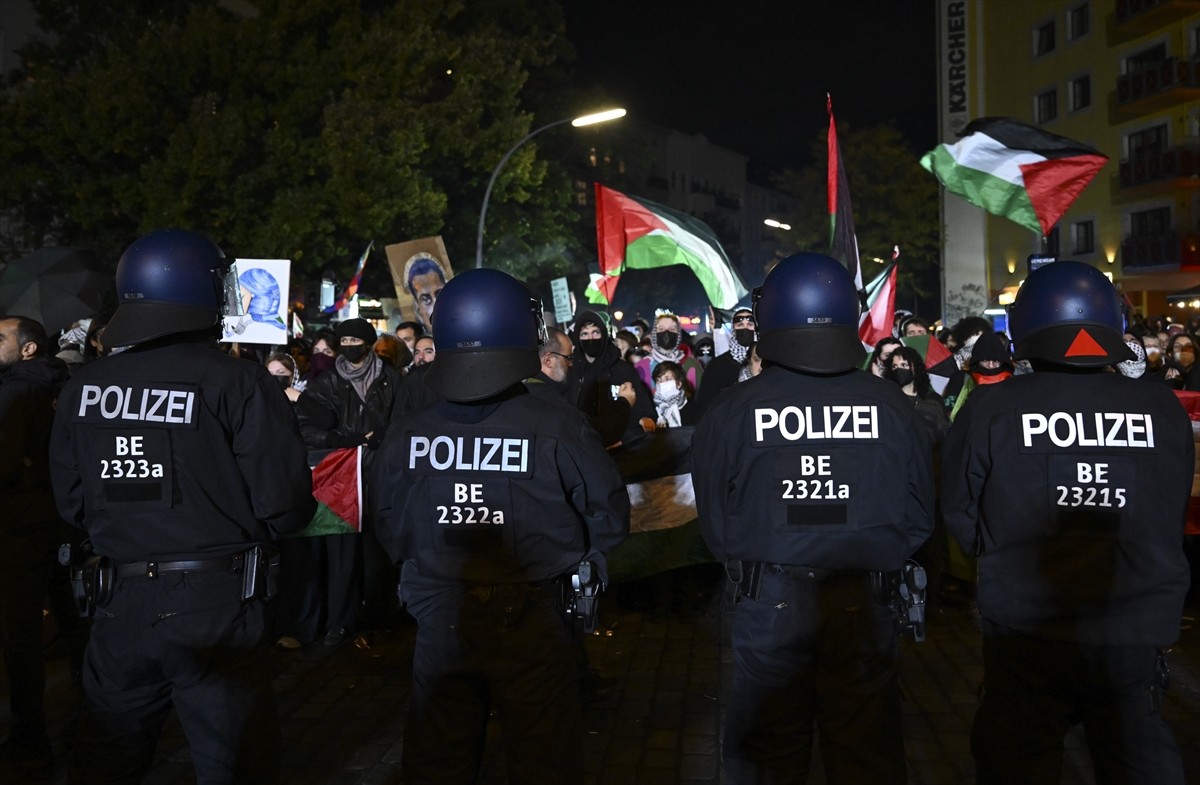 Almanya'nın başkenti Berlin'de İsrail'in Gazze'ye yönelik saldırılarının birinci yılı dolayısıyla...