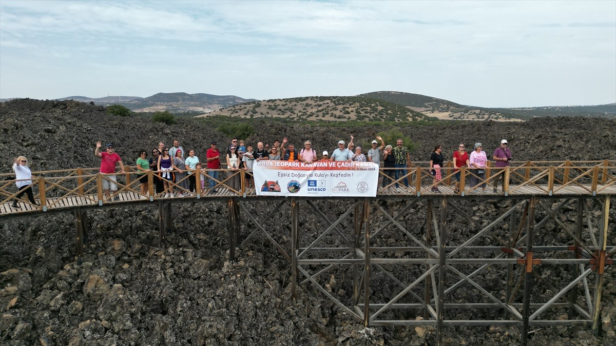 Kula-Salihli UNESCO Küresel Jeoparkı, kamp yapmak üzere bölgeye gelen Manisa ve İzmir Kamp Karavan...