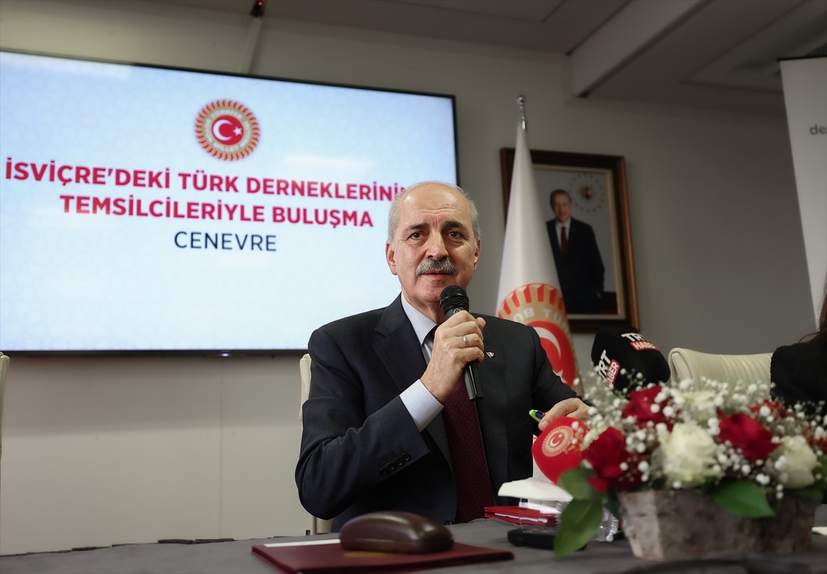 TBMM Başkanı Numan Kurtulmuş, Türkiye'nin Cenevre Başkonsolosluğunda, İsviçre'deki Türk sivil...