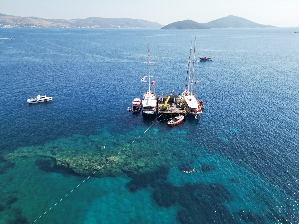 Muğla'nın Bodrum ilçesinde, Blue Exile Art Project (BEAP) Sualtı Parkı'nın 2. etabının açılışı...