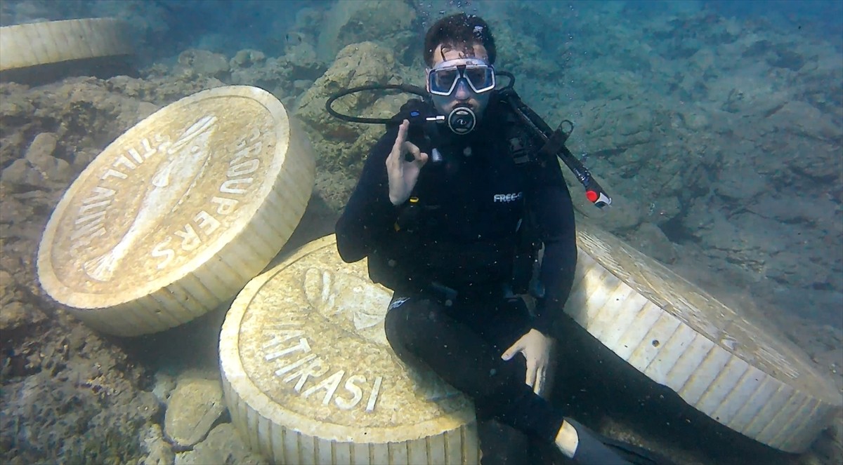 Muğla'nın Bodrum ilçesinde, Blue Exile Art Project (BEAP) Sualtı Parkı'nın 2. etabının açılışı...