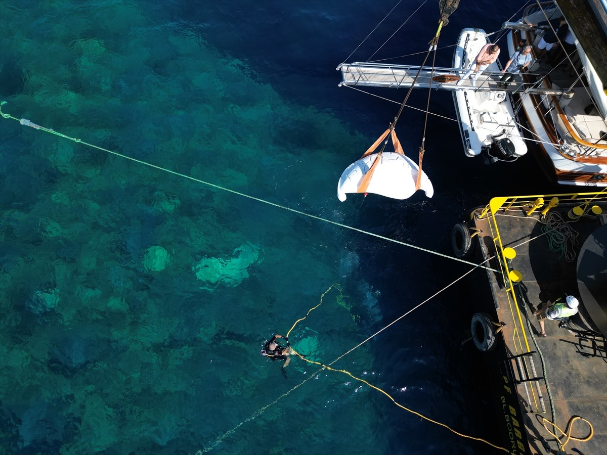 Muğla'nın Bodrum ilçesinde, Blue Exile Art Project (BEAP) Sualtı Parkı'nın 2. etabının açılışı...