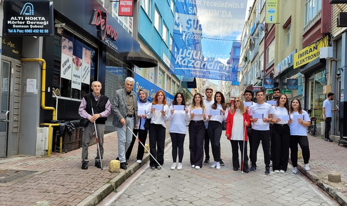 Samsun'un İlkadım ilçesinde, 15 Ekim Dünya Beyaz Baston Görme Engelliler ve Güvenlik Günü...