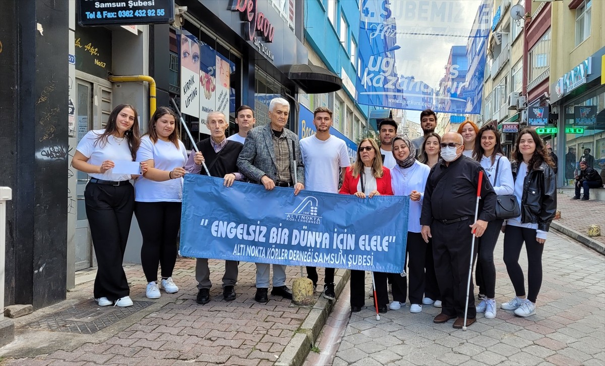 Samsun'un İlkadım ilçesinde, 15 Ekim Dünya Beyaz Baston Görme Engelliler ve Güvenlik Günü...