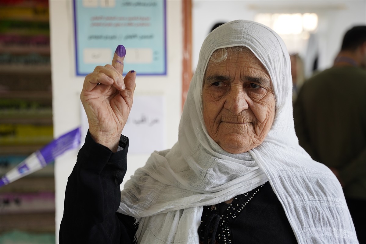 Irak Kürt Bölgesel Yönetimi'nde (IKBY) milletvekili seçimleri için oy verme işlemi...