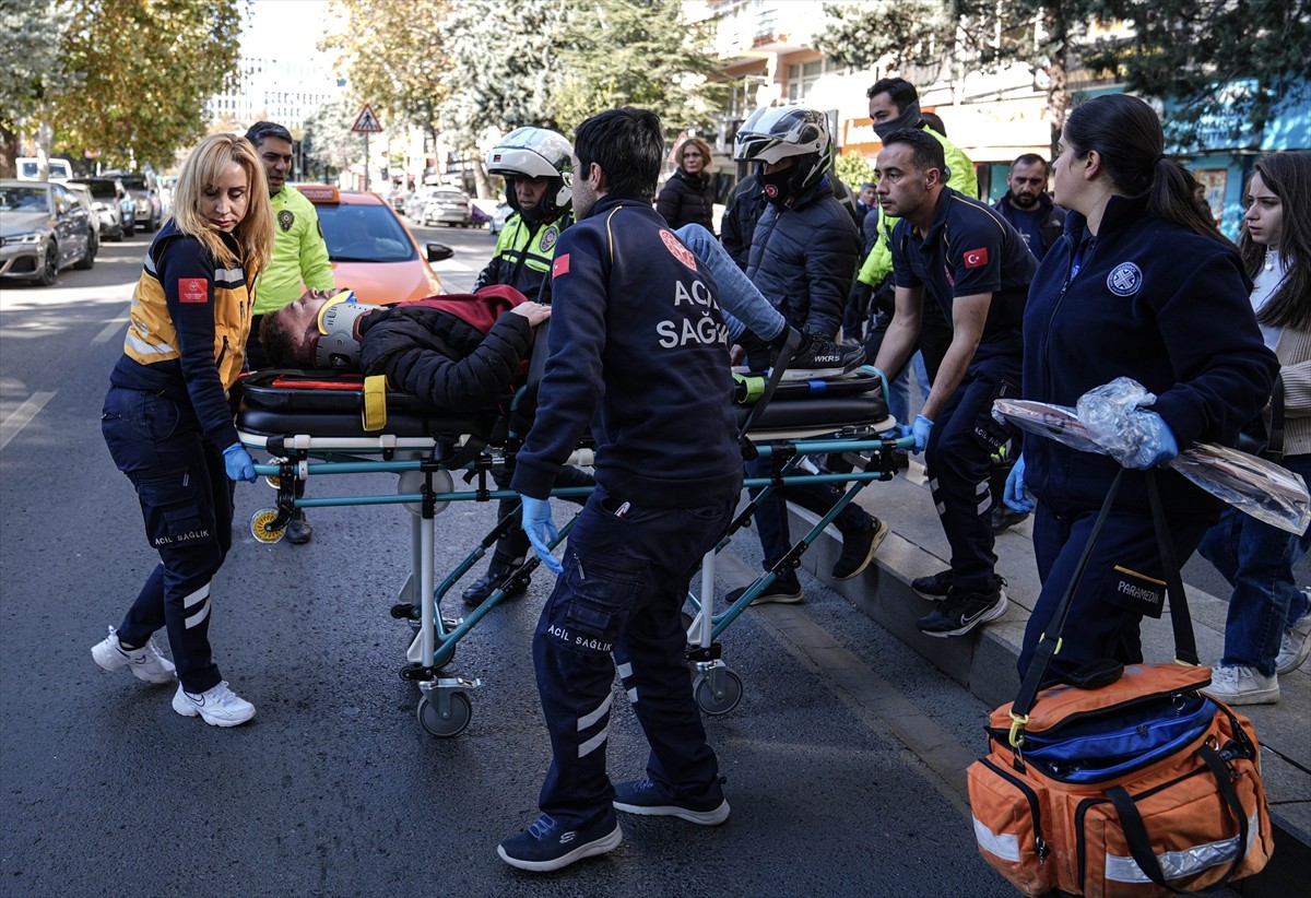 Ankara'nın Çankaya ilçesinde motorize polis ekipleri Gazi Mustafa Kemal Bulvarı'nda İ.S....