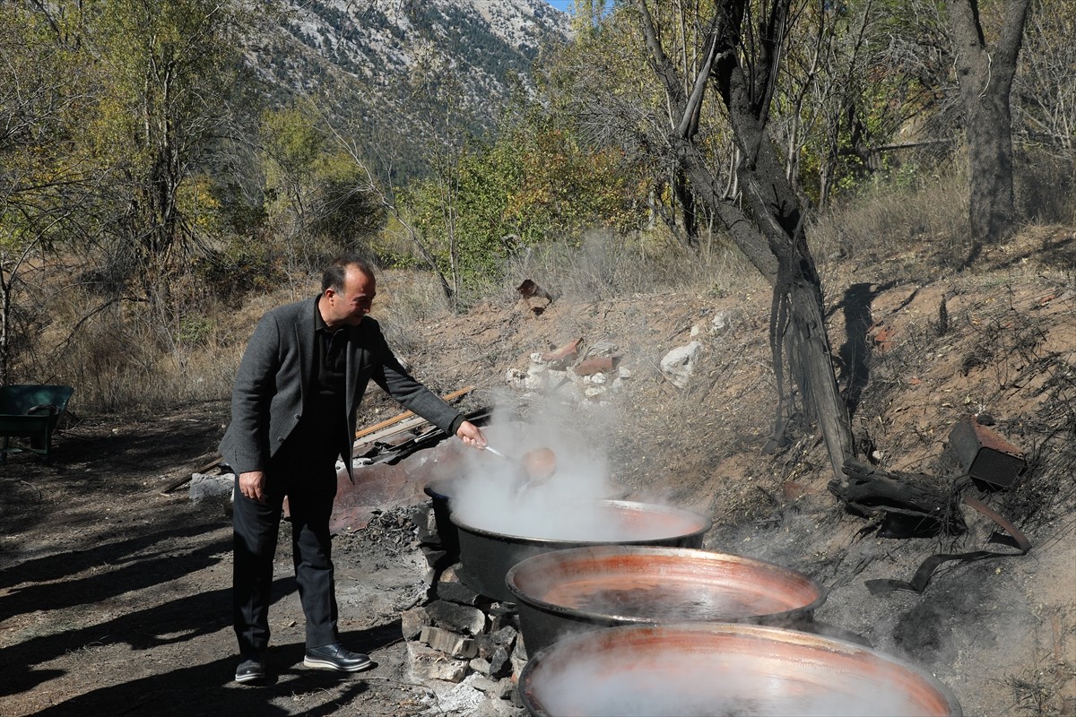 Toros Dağları'ndan toplanan andız kozalakları, bazı işlemlerden geçirildikten sonra 15 saat...