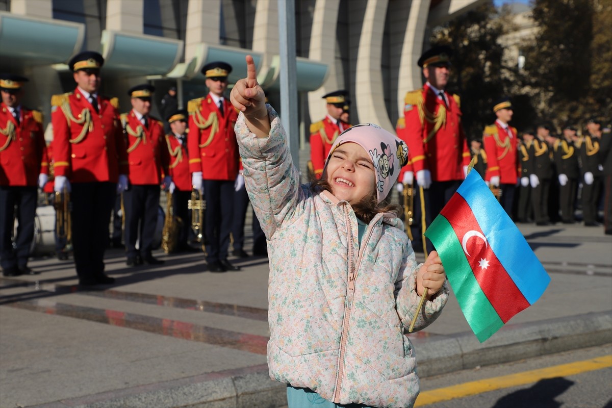 Azerbaycan'ın başkenti Bakü'de, Karabağ Zaferi'nin 4. yıl dönümü dolayısıyla yürüyüşler...