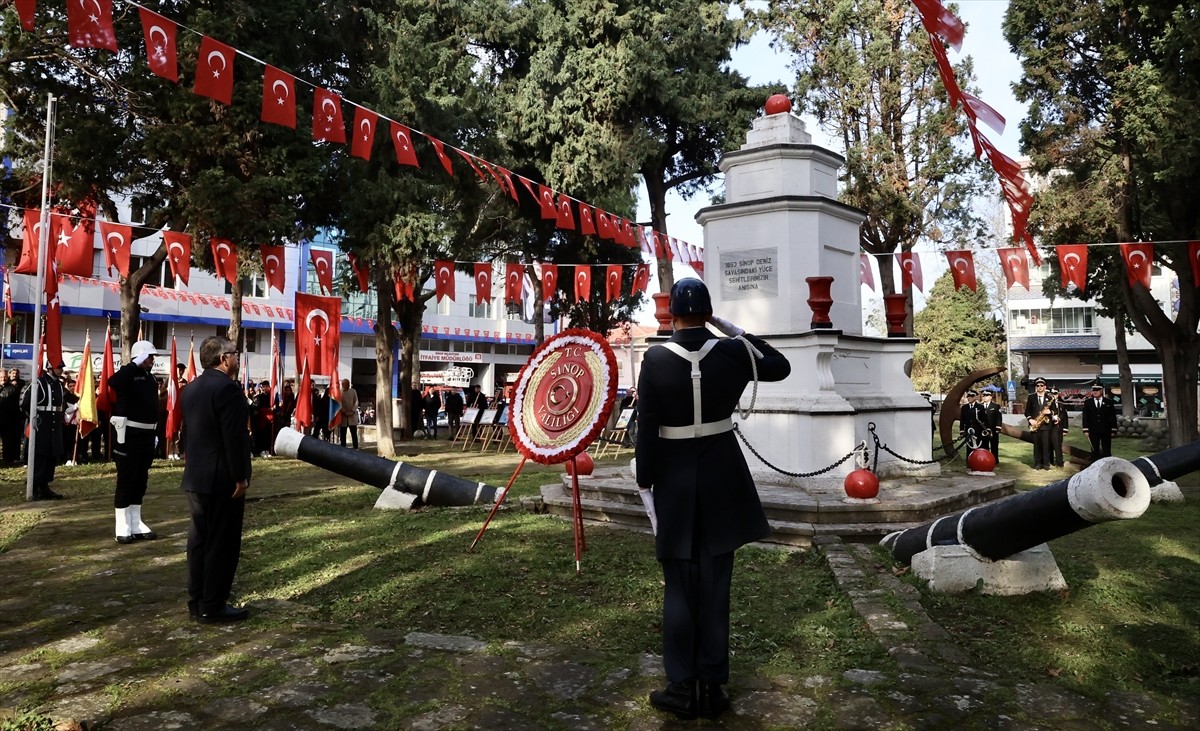 Sinop'ta 30 Kasım 1853'teki Rus donanması baskınında şehit olan askerler törenle anıldı. Sinop...